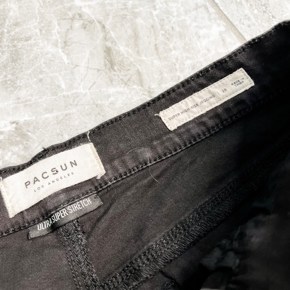 PacSun Black Super Hi-Rise Stretch Jean Jegging  Size 28 - Picture 6 of 7